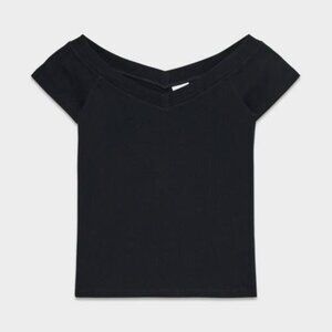 Tna HOMESTRETCH™ OFF-SHOULDER TOP (Black, M)